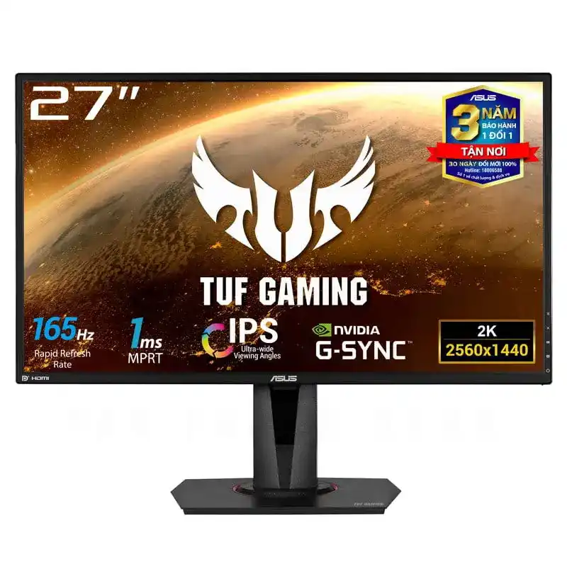 ASUS TUF VG27AQ Gaming Monitor - 27 inch, WQHD, 165Hz, IPS Panel, G-SYNC Compatible 1 ASUS TUF VG27AQ Gaming Monitor - 27 inch, WQHD, 165Hz, IPS Panel, G-SYNC Compatible
