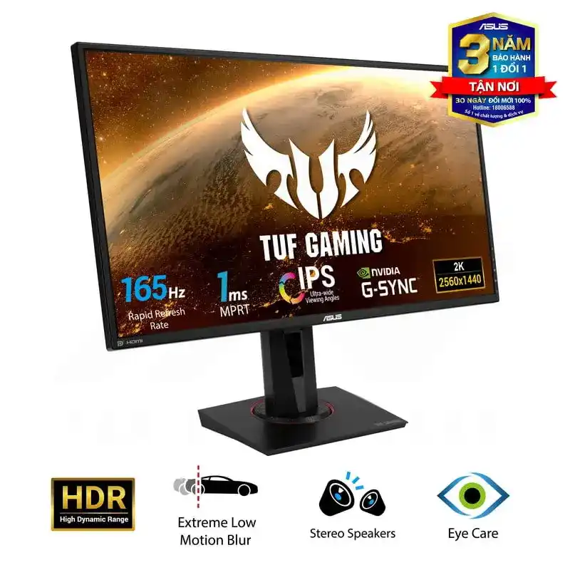 ASUS TUF VG27AQ Gaming Monitor - 27 inch, WQHD, 165Hz, IPS Panel, G-SYNC Compatible 2 ASUS TUF VG27AQ Gaming Monitor - 27 inch, WQHD, 165Hz, IPS Panel, G-SYNC Compatible - Ảnh 2