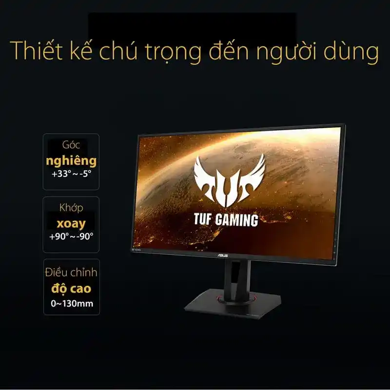 ASUS TUF VG27AQ Gaming Monitor - 27 inch, WQHD, 165Hz, IPS Panel, G-SYNC Compatible 9 ASUS TUF VG27AQ Gaming Monitor - 27 inch, WQHD, 165Hz, IPS Panel, G-SYNC Compatible - Ảnh 9