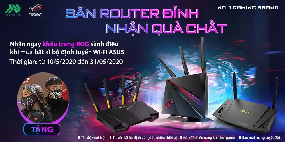 Mua Router ASUS nhận khẩu trang ROG cá tính 1