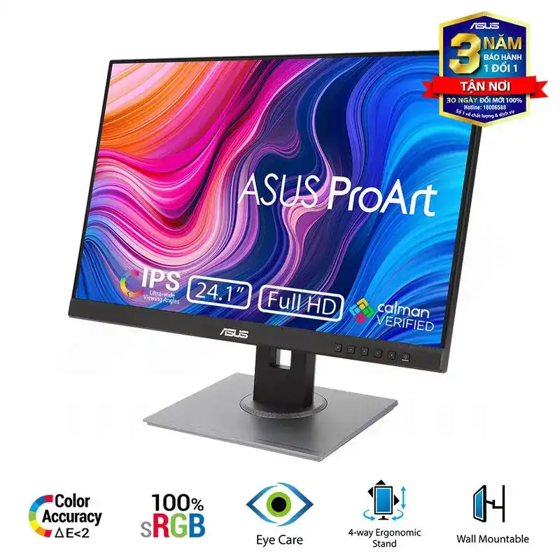 ASUS ProArt PA248QV Professional Monitor - 24 inch, 16:10, WUXGA, IPS, 100% sRGB 2 ASUS ProArt PA248QV Professional Monitor - 24 inch, 16:10, WUXGA, IPS, 100% sRGB - Ảnh 2