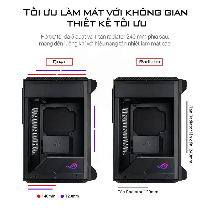 ASUS ROG Z11 Case - Black, RGB, 11° Angle MB 3 ASUS ROG Z11 Case - Black, RGB, 11° Angle MB - Ảnh 3