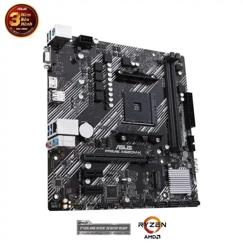 ASUS PRIME A520M-K Mainboard 2 ASUS PRIME A520M-K Mainboard - Ảnh 2