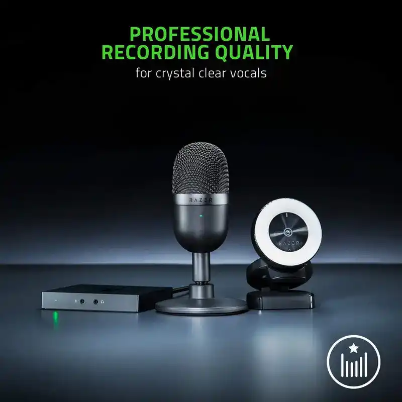 Razer Seiren Mini Condenser Microphone - Mercury White 3 Razer Seiren Mini Condenser Microphone - Mercury White - Ảnh 3