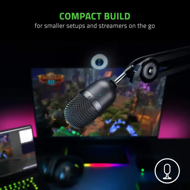 Razer Seiren Mini Condenser Microphone - Mercury White 4 Razer Seiren Mini Condenser Microphone - Mercury White - Ảnh 4