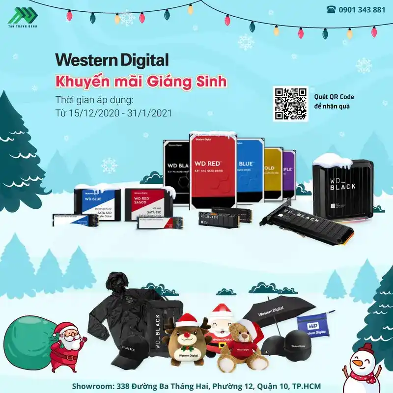 Western Digital Tưng bừng khuyến mãi Giáng Sinh 2020 1 TTD Promotion 202012 WDXmas Details