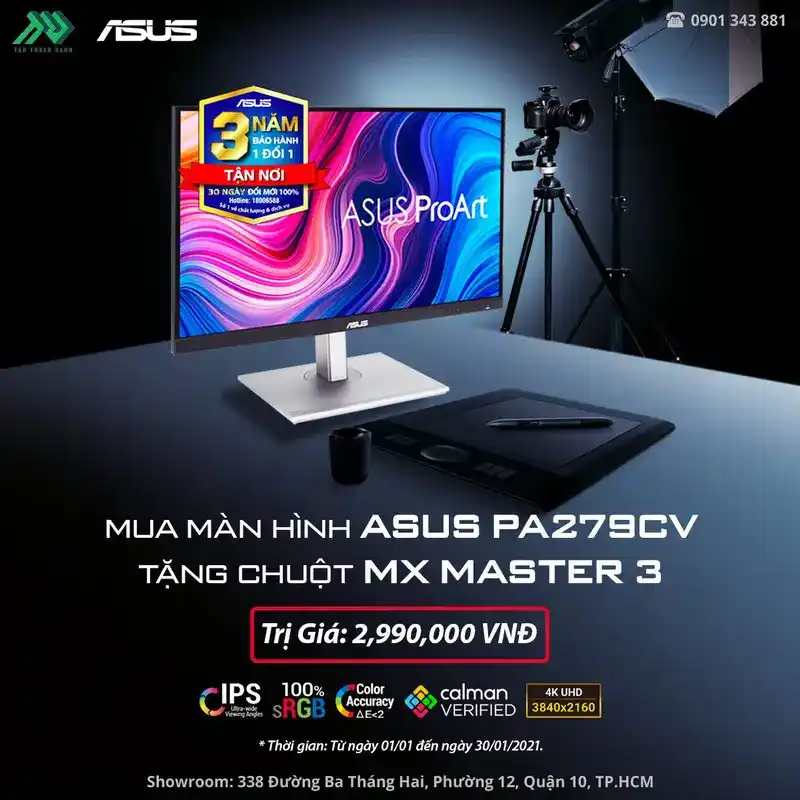 Mua màn hình ASUS PA279CV nhận ngay chuột MX Master 3 1 TTD Promotion 202101 MuaPA279CVNhanMXMaster3 Details