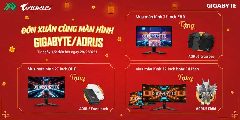 TTD Promotion 202102 KhuyenMaiManHinhAorusGigabyteTet WebBanner