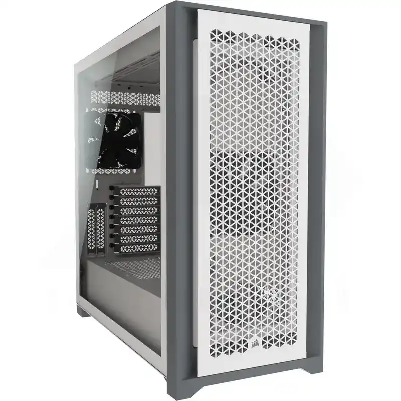 CORSAIR 5000D AIRFLOW Case - White, Mid Tower, Tempered Glass 1 CORSAIR 5000D AIRFLOW Case - White, Mid Tower, Tempered Glass