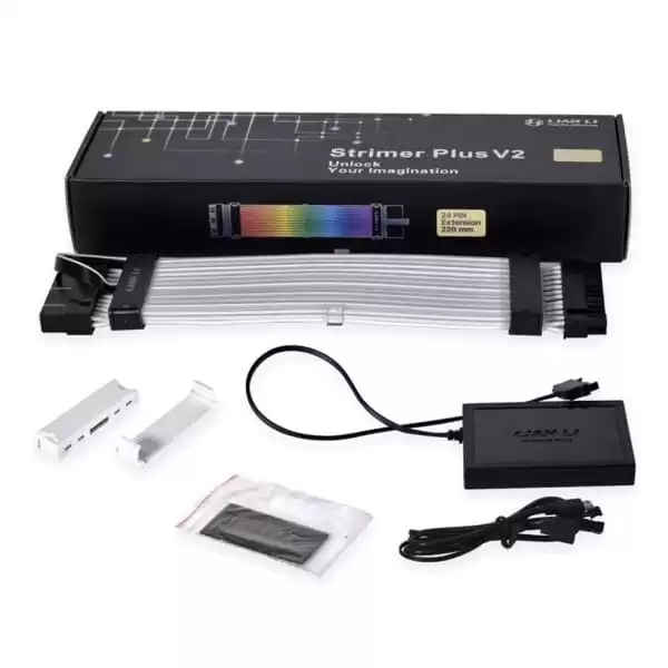 Lian Li Strimer Plus RGB Cable (V2) - 1x24-Pin, 2x8-Pin, ARGB Controller Included 2 Lian Li Strimer Plus RGB Cable (V2) - 1x24-Pin, 2x8-Pin, ARGB Controller Included - Ảnh 2