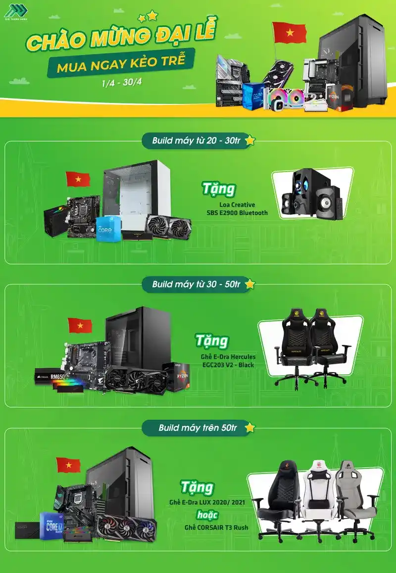 Chào mừng đại lễ - Mua ngay kẻo trễ 1 TTD Promotion 202104 BuildMayThang4 DetailsV2