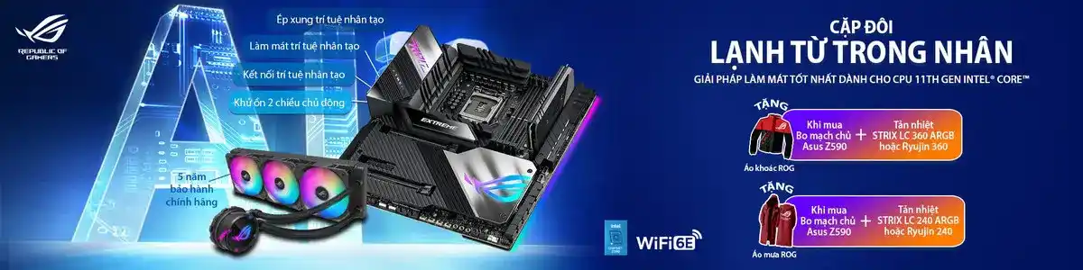 CẶP ĐÔI LẠNH TỪ TRONG NHÂN 1 TTD Promotion 202106 ASUSZ590Cooler WebSlider