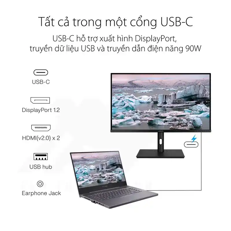 ASUS ProArt PA329CV Professional Monitor - 32 inch, 4K UHD, IPS, 100% sRGB, HDR-400 4 ASUS ProArt PA329CV Professional Monitor - 32 inch, 4K UHD, IPS, 100% sRGB, HDR-400 - Ảnh 4