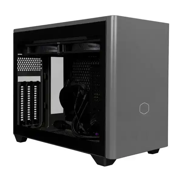 Cooler Master MasterBox NR200P Max Case - Black Grey, SFF,  850W Gold PSU, 280mm AIO Water Cooling, Tempered Glass