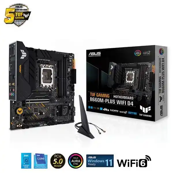 ASUS TUF GAMING B660M-PLUS WIFI D4 Mainboard 1 ASUS TUF GAMING B660M-PLUS WIFI D4 Mainboard