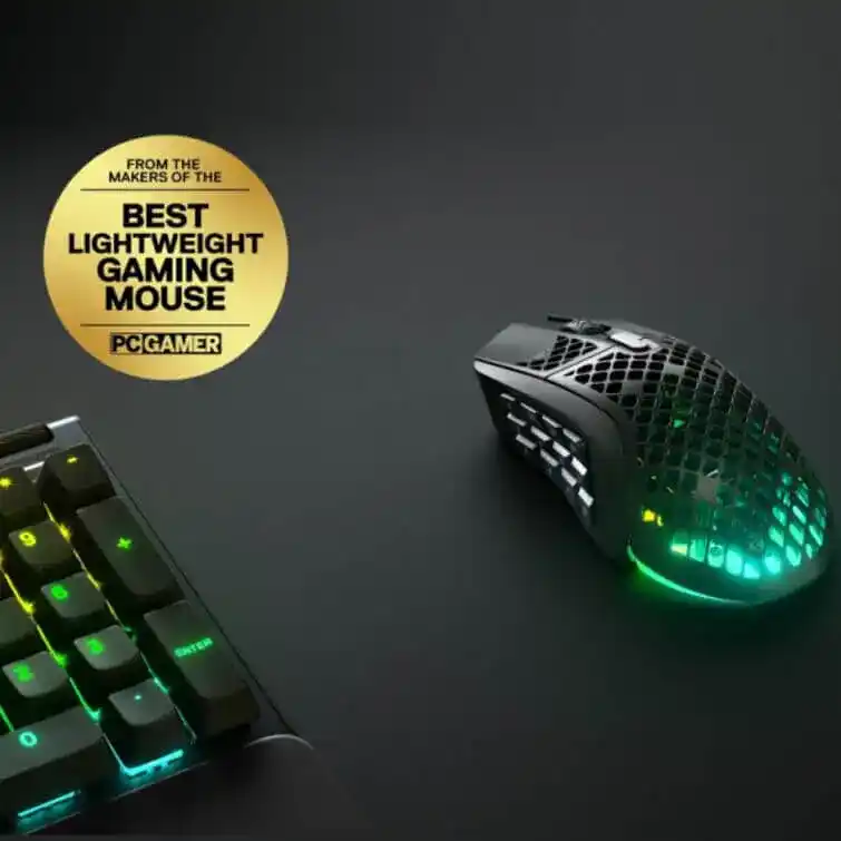 SteelSeries Aerox 9 Wireless Ultra Lightweight Gaming Mouse - Onyx, RGB, Honeycomb Shell, 2.4GHz, Bluetooth 5.0 5 SteelSeries Aerox 9 Wireless Ultra Lightweight Gaming Mouse - Onyx, RGB, Honeycomb Shell, 2.4GHz, Bluetooth 5.0 - Ảnh 5