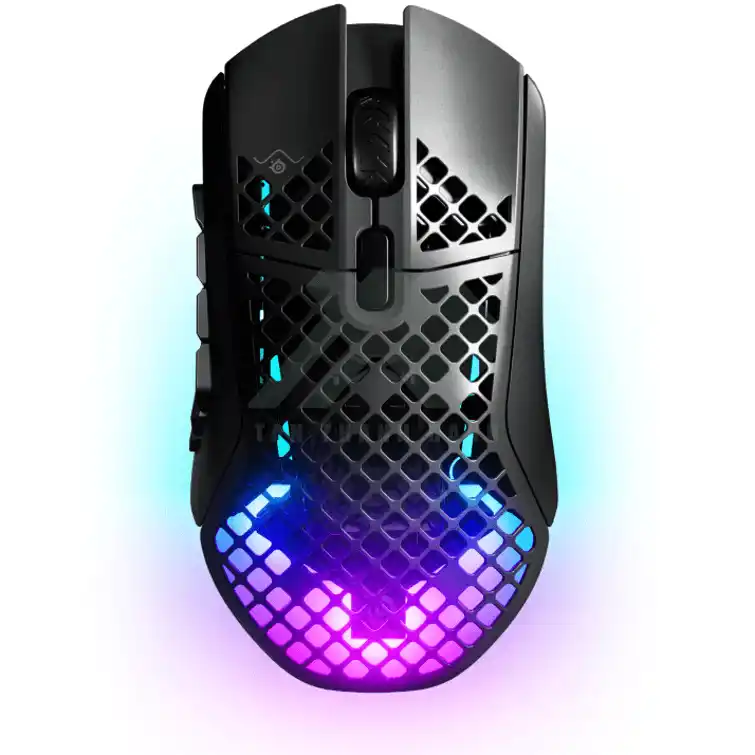 SteelSeries Aerox 9 Wireless Ultra Lightweight Gaming Mouse - Onyx, RGB, Honeycomb Shell, 2.4GHz, Bluetooth 5.0 2 SteelSeries Aerox 9 Wireless Ultra Lightweight Gaming Mouse - Onyx, RGB, Honeycomb Shell, 2.4GHz, Bluetooth 5.0 - Ảnh 2
