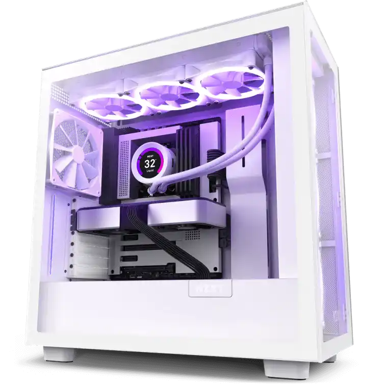 NZXT H7 Elite White Case - Mattle White 3 NZXT H7 Elite White Case - Mattle White - Ảnh 3