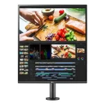 LG DualUp 28MQ780-B Black - 28 inch, SDQHD(2560 x 2880), Nano IPS, DualUp Monitor with Ergo Stand, DCI-P3 98% (Typ.) with HDR10, USB Type-C (90W PD)