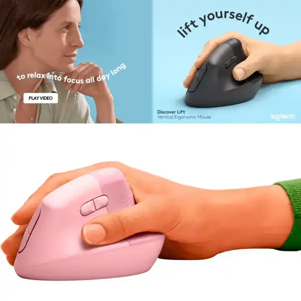 Logitech Lift Vertical Ergonomic Mouse - Graphite 7 Logitech Lift Vertical Ergonomic Mouse - Graphite - Ảnh 7