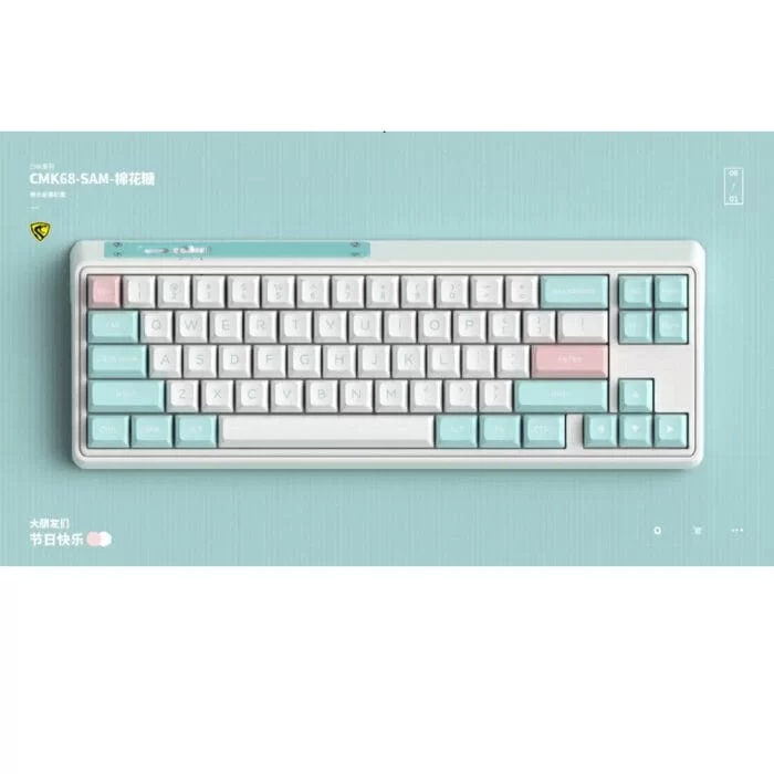 FL-Esport CMK68 SAM Marshmallow Wireless Keyboard - 3 mode USB, 2.4, Bluetooth 3 FL-Esport CMK68 SAM Marshmallow Wireless Keyboard - 3 mode USB, 2.4, Bluetooth - Ảnh 3