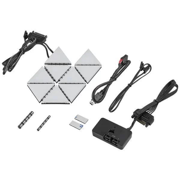 CORSAIR iCUE LC100 Case Accent Lighting Panels - Mini Triangle - 9x Tile Starter Kit 12 CORSAIR iCUE LC100 Case Accent Lighting Panels - Mini Triangle - 9x Tile Starter Kit - Ảnh 12
