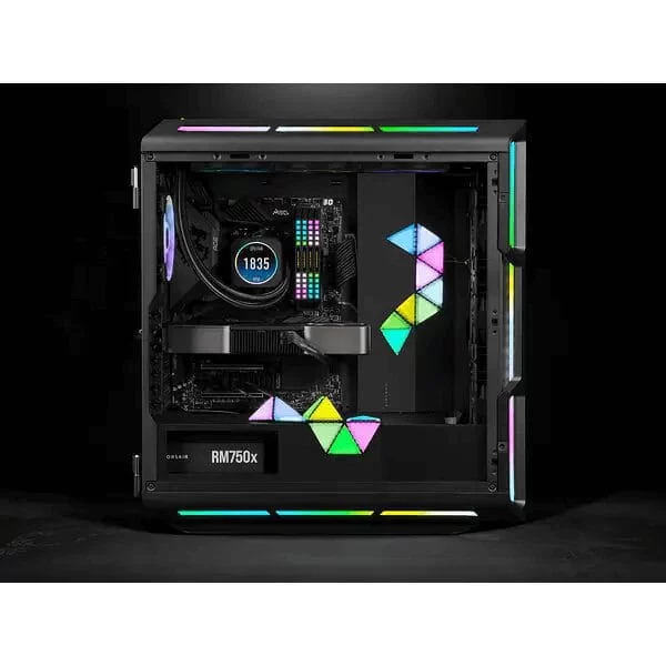 CORSAIR iCUE LC100 Case Accent Lighting Panels - Mini Triangle - 9x Tile Starter Kit 13 CORSAIR iCUE LC100 Case Accent Lighting Panels - Mini Triangle - 9x Tile Starter Kit - Ảnh 13