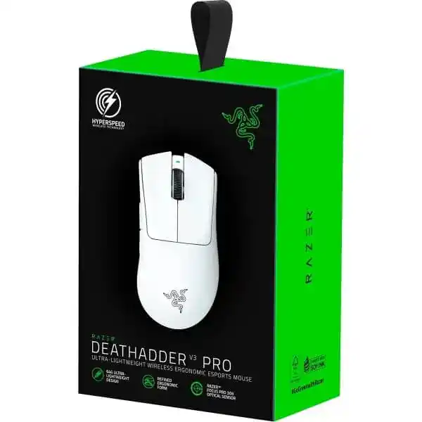Razer DeathAdder V3 Pro White HyperSpeed Wireless Ergonomic Gaming Mouse 6 Razer DeathAdder V3 Pro White HyperSpeed Wireless Ergonomic Gaming Mouse - Ảnh 6