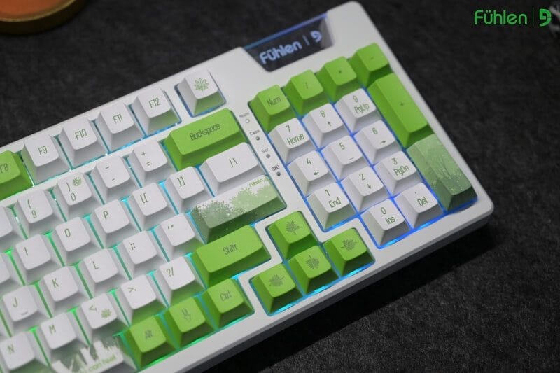 FUHLEN H95S RGB Panda Gaming Keyboard - 3 mode, Gasket mount, Hot swap, mạch xuôi 35 Keycap Fuhlen H95S Saola Cherry Profile TTD 7