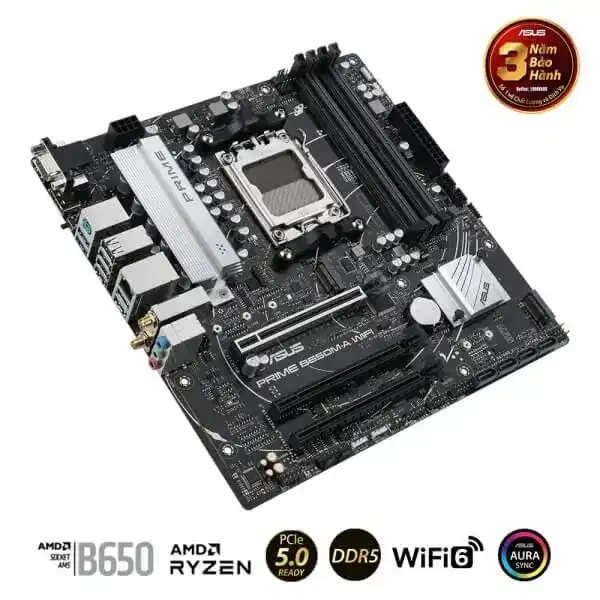 ASUS PRIME B650M-A WIFI-CSM Mainboard 3 ASUS PRIME B650M-A WIFI-CSM Mainboard - Ảnh 3