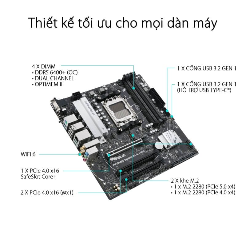 ASUS PRIME B650M-A WIFI-CSM Mainboard 13 PRIME B650M A WIFI TTD spec 3