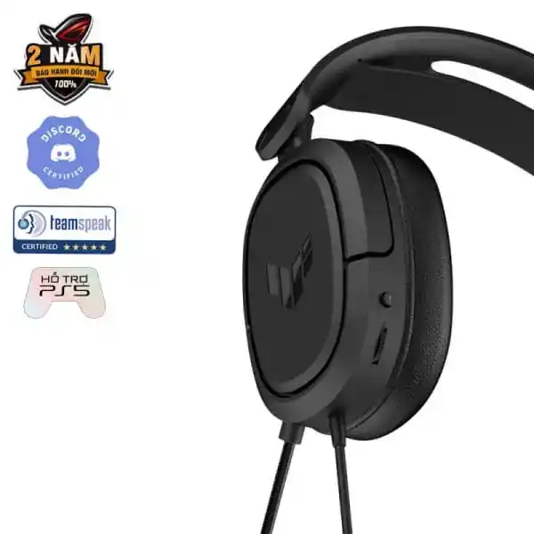 ASUS TUF Gaming H1 Headset - Black 7 ASUS TUF Gaming H1 Headset - Black - Ảnh 7