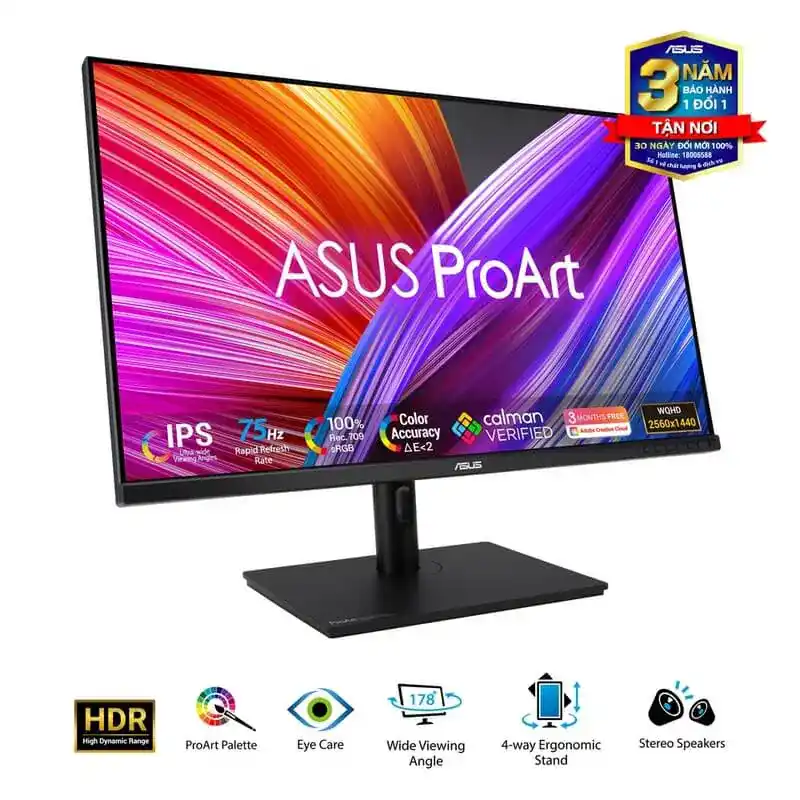 ASUS ProArt Display PA328QV Professional Monitor - 31.5 inch, IPS, WQHD (2560 x 1440) 4 ASUS ProArt Display PA328QV Professional Monitor - 31.5 inch, IPS, WQHD (2560 x 1440) - Ảnh 4