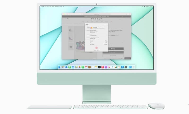 Apple iMac M1 2021 MGPH3SA/A - Green, Apple M1 Chip (8C CPU, 8C GPU), 8GB RAM, 256GB SSD, 24" 4.5K Retina (4480 x 2520), Mac OS 3 Apple iMac M1 TTD page 1