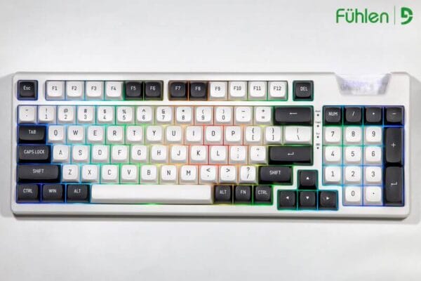 FUHLEN H95S RGB Panda Gaming Keyboard - 3 mode, Gasket mount, Hot swap, mạch xuôi 24 FUHLEN H95S PANDA TTD 1