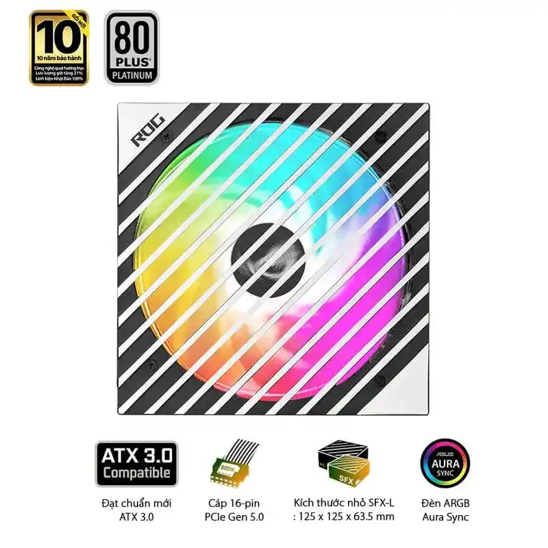 ASUS ROG Loki SFX-L 1000W Platinum PSU - 1000W, 80 plus Platinum, PCI Gen 5.0, Full Modular 7 ASUS ROG Loki SFX-L 1000W Platinum PSU - 1000W, 80 plus Platinum, PCI Gen 5.0, Full Modular - Ảnh 7