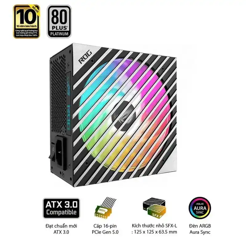 ASUS ROG Loki SFX-L 1000W Platinum PSU - 1000W, 80 plus Platinum, PCI Gen 5.0, Full Modular 9 ASUS ROG Loki SFX-L 1000W Platinum PSU - 1000W, 80 plus Platinum, PCI Gen 5.0, Full Modular - Ảnh 9