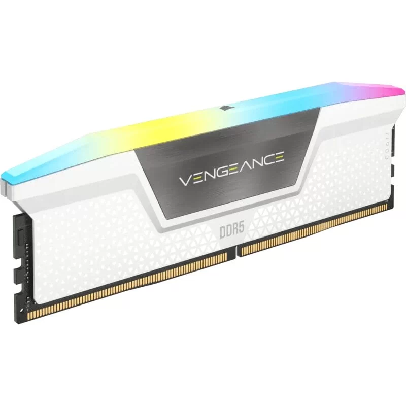 CORSAIR Vengeance RGB 32GB Memory Kit - White, 32GB (2x16GB) DDR5, 5200MHz, CL40 (CMH32GX5M2B5200C40W) 3 CORSAIR Vengeance RGB 32GB Memory Kit - White, 32GB (2x16GB) DDR5, 5200MHz, CL40 (CMH32GX5M2B5200C40W) - Ảnh 3