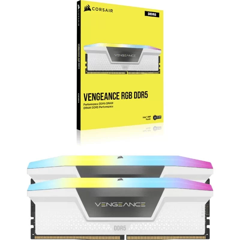 CORSAIR Vengeance RGB 32GB Memory Kit - White, 32GB (2x16GB) DDR5, 5200MHz, CL40 (CMH32GX5M2B5200C40W) 6 CORSAIR Vengeance RGB 32GB Memory Kit - White, 32GB (2x16GB) DDR5, 5200MHz, CL40 (CMH32GX5M2B5200C40W) - Ảnh 6