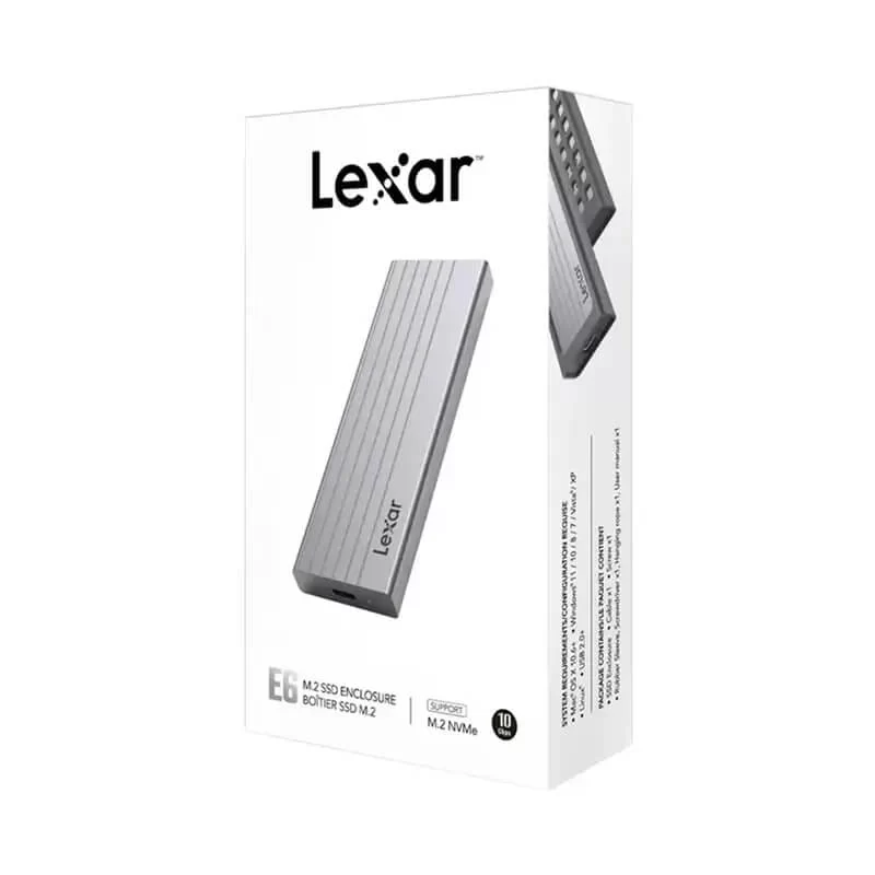 Lexar E6 (LPAE06N-RNBNG) - M.2 PCIe NVMe Gen3x4 / Gen 4 SSD Box