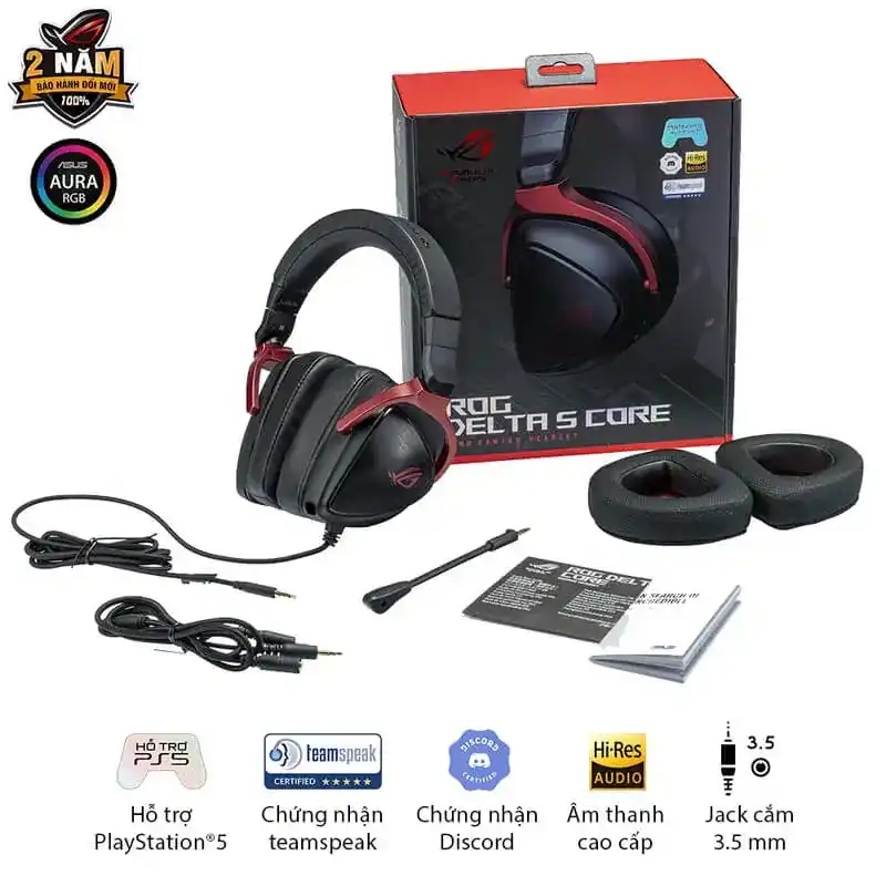 ASUS ROG Delta S Core Gaming Headset - Lightweight, 7.1 surround 2 ASUS ROG Delta S Core Gaming Headset - Lightweight, 7.1 surround - Ảnh 2