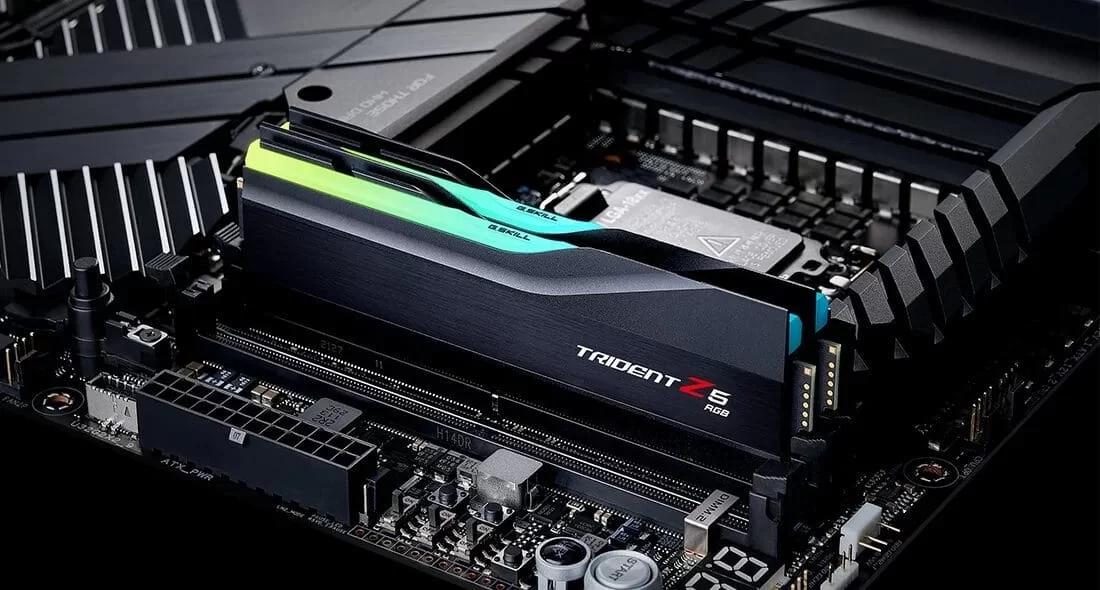 G.Skill Trident Z5 RGB Black 32GB (2x16GB) DDR5 Memory Kit - Intel XMP, 6000MHz CL40 (F5-6000J4040F16GX2-TZ5RK) 3 G.Skill Trident Z5 RGB Black 32GB (2x16GB) DDR5 Memory Kit - Intel XMP, 6000MHz CL40 (F5-6000J4040F16GX2-TZ5RK) - Ảnh 3