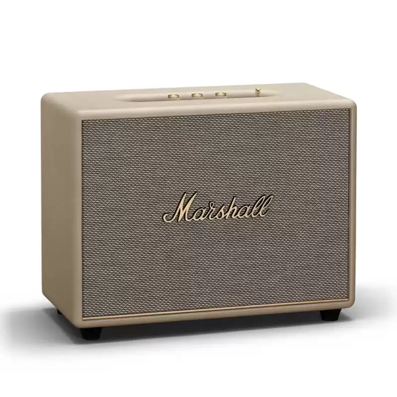 Marshall WOBURN III Bluetooth Portable Speakers - Cream, Bluetooth 5.2, 150W, AUX, RCA, HDMI ARC, Knob