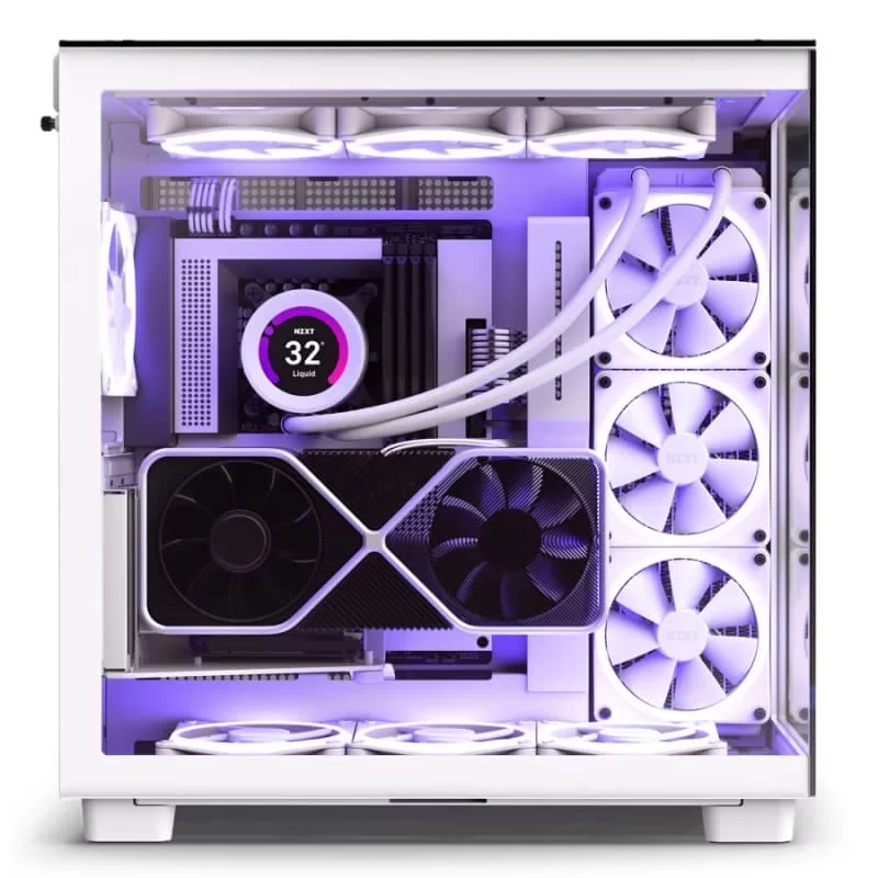 NZXT H9 Elite All White Case - Matte White 3 NZXT H9 Elite All White Case - Matte White - Ảnh 3