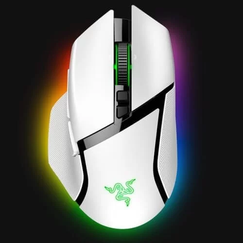 Razer Basilisk V3 Pro Wireless Gaming Mouse - White, 30.000 DPI, Chroma RGB, 11 Programmable Buttons 2 Razer Basilisk V3 Pro Wireless Gaming Mouse - White, 30.000 DPI, Chroma RGB, 11 Programmable Buttons - Ảnh 2
