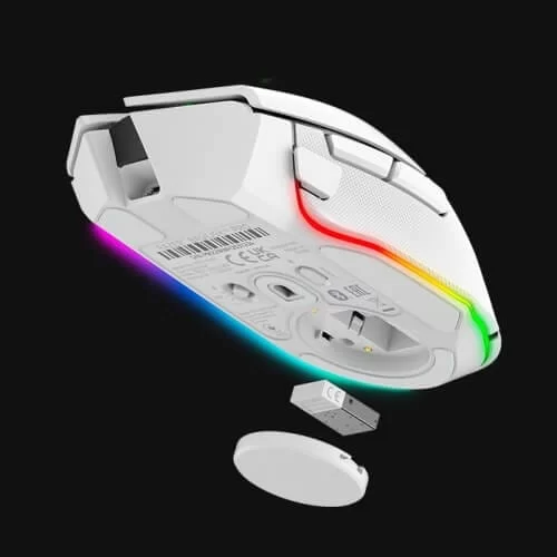 Razer Basilisk V3 Pro Wireless Gaming Mouse - White, 30.000 DPI, Chroma RGB, 11 Programmable Buttons 4 Razer Basilisk V3 Pro Wireless Gaming Mouse - White, 30.000 DPI, Chroma RGB, 11 Programmable Buttons - Ảnh 4