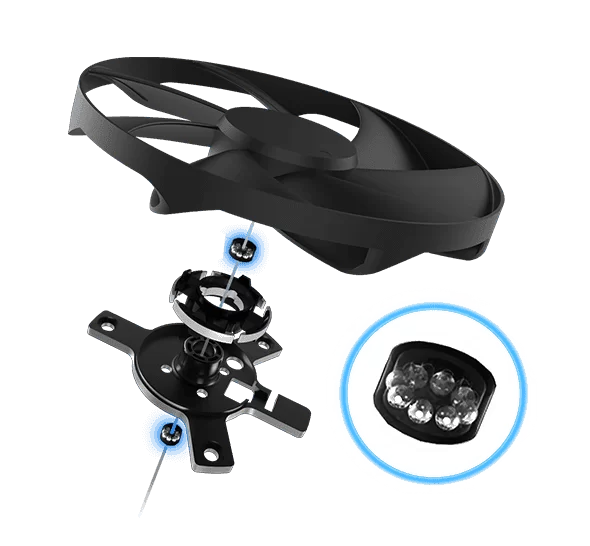 Dual Ball Fan Bearings Axial tech Fan