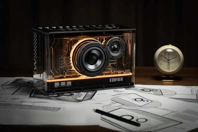 Edifier QD35 BLACK Tabletop Bluetooth Speakers - RMS 40W, Bluetooth 5.3, USB-C, USB-A, AUX, EQs, RGB, GaN charger 35W 5 Edifier QD35 BLACK Tabletop Bluetooth Speakers - RMS 40W, Bluetooth 5.3, USB-C, USB-A, AUX, EQs, RGB, GaN charger 35W - Ảnh 5