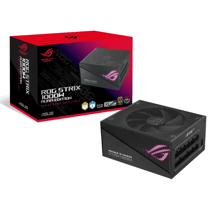 ASUS ROG STRIX 1000W Gold Aura Edition Gaming PSU - 1000W 80Plus Gold - Aura Sync, PCIe 5.0 support (ROG-STRIX-1000W-AURA) 2 ASUS ROG STRIX 1000W Gold Aura Edition Gaming PSU - 1000W 80Plus Gold - Aura Sync, PCIe 5.0 support (ROG-STRIX-1000W-AURA) - Ảnh 2