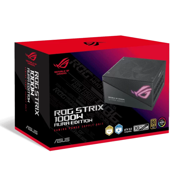 ASUS ROG STRIX 1000W Gold Aura Edition Gaming PSU - 1000W 80Plus Gold - Aura Sync, PCIe 5.0 support (ROG-STRIX-1000W-AURA) 13 ASUS ROG STRIX 1000W Gold Aura Edition Gaming PSU - 1000W 80Plus Gold - Aura Sync, PCIe 5.0 support (ROG-STRIX-1000W-AURA) - Ảnh 13